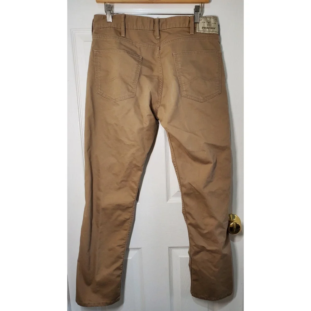 Patagonia Iron Clad Straight Pants Mens 32x30 Khaki Tan Organic Cotton Workwear